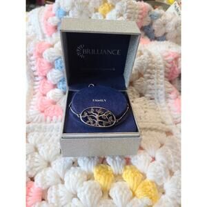 NEW family tree silver bracelet Brilliance marcasite from Swarovski